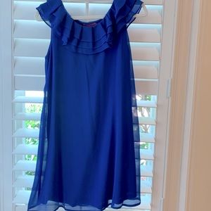 Blue mini maternity dress
